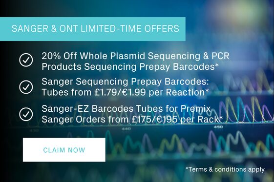 Promotion banner for Sanger Sequencing services