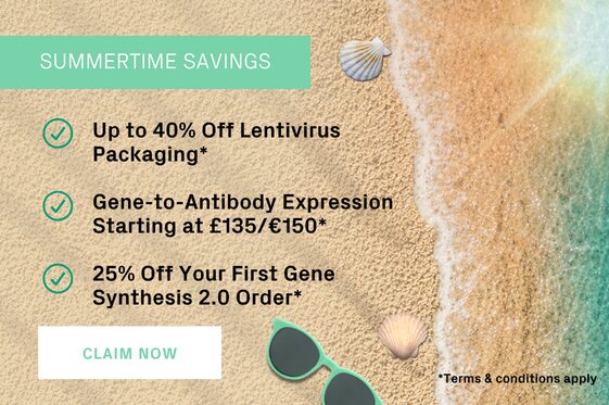 Promotion banner for Gene Synthesis promotions