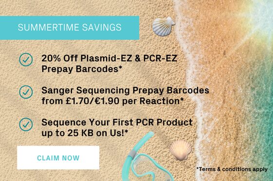 Promotion banner for Sanger Sequencing promotions