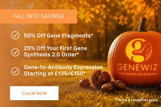 Promotion banner for Gene Synthesis promotions