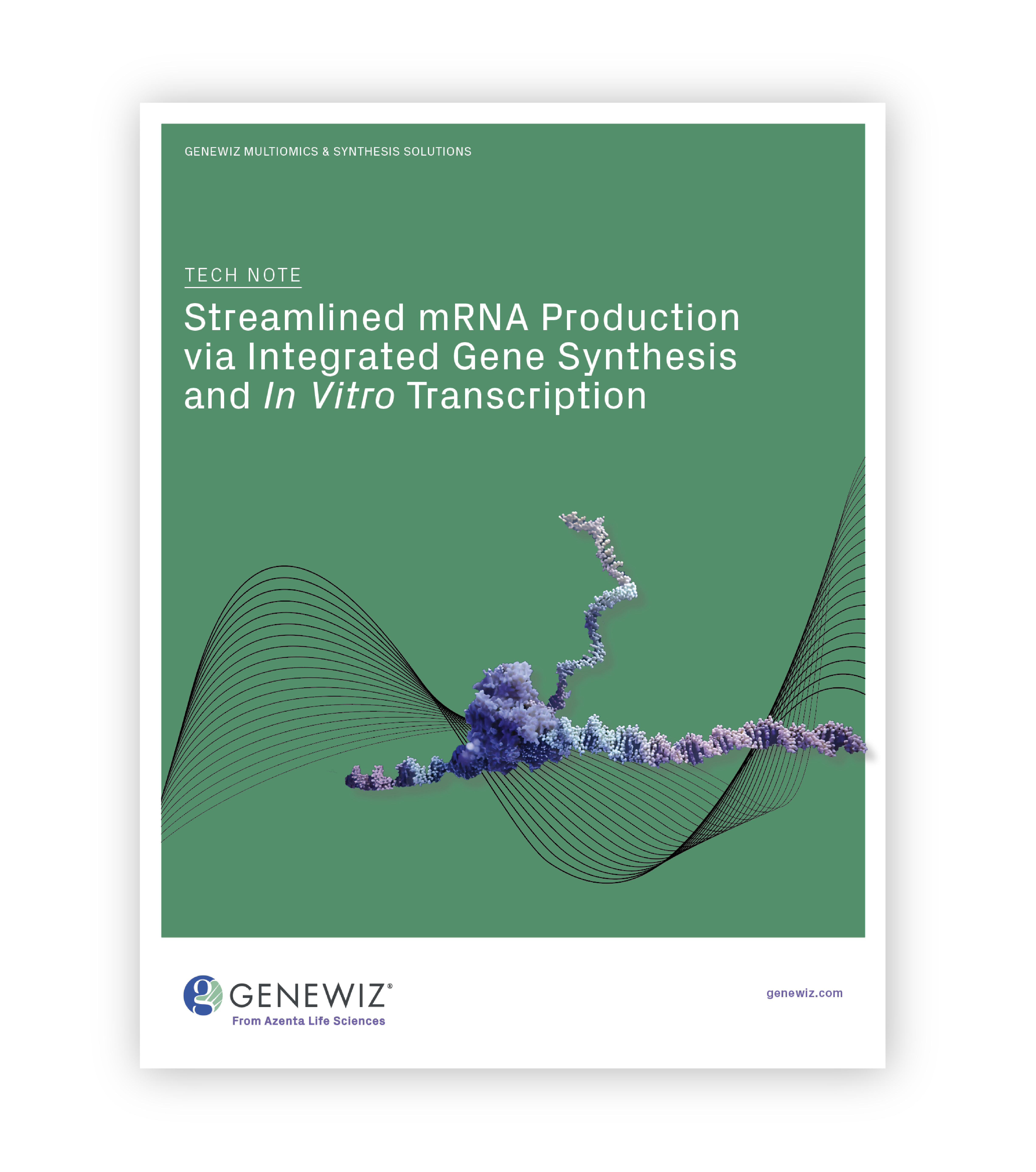 Thumbnail for tech note: mRNA Production via Integrated Gene Synthesis and In Vitro Transcription
