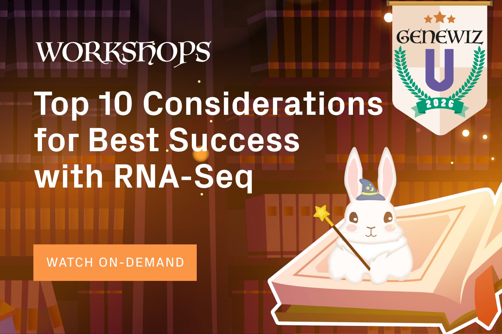 Promotion banner for webinar Top Ten Considerations for Best Success with RNA-Seq 