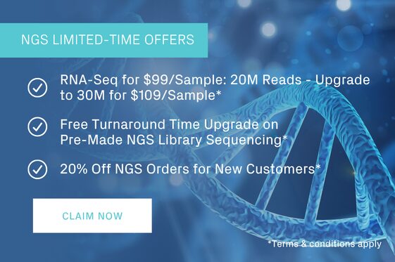 Promotion banner for Next Generation Sequencing services