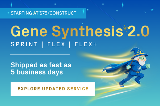 Promotion banner for Gene Synthesis 2.0