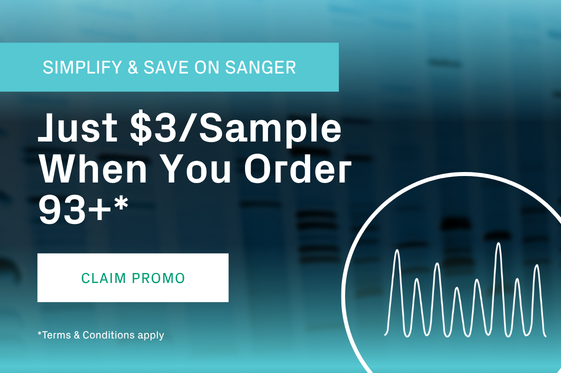 Banner for Sanger sequencing promo